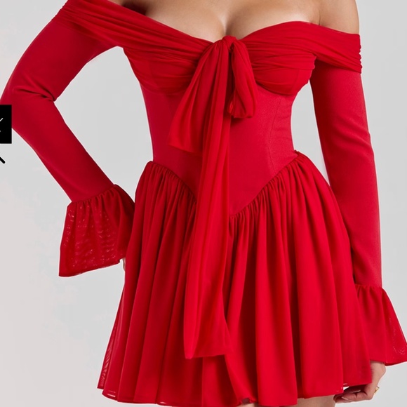 ALANA house of CB off the shoulder dress - Picture 3 of 4